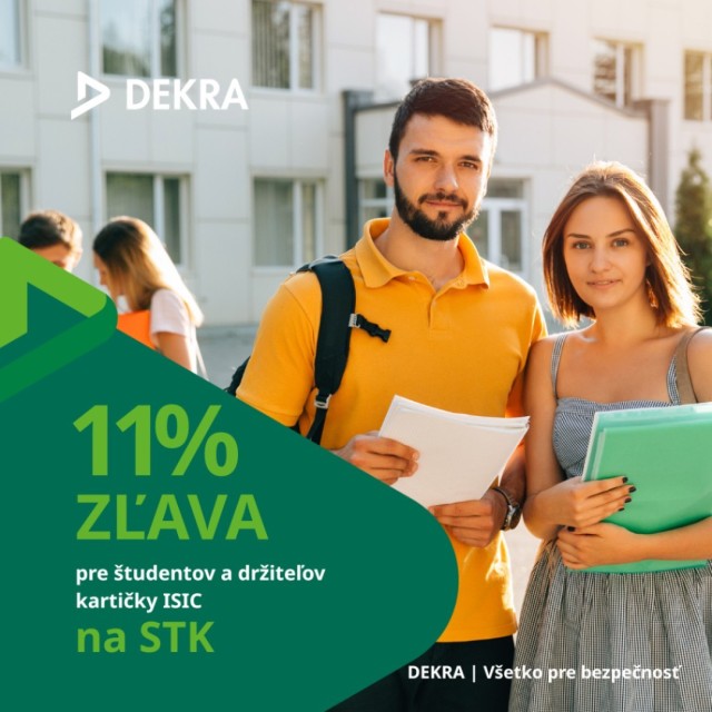 11% zľava pre študentov a držiteľov kartičky ISIC